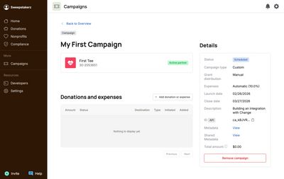 Campaign show page